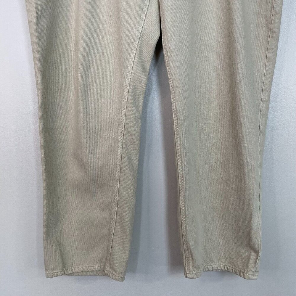 Old Navy Jeans 16 Tall High-Rise Slouchy Straight Crop Sand Non-Stretch Women's - Picture 4 of 12